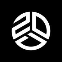 zod-Buchstaben-Logo-Design auf schwarzem Hintergrund. zod kreative Initialen schreiben Logo-Konzept. Zod-Buchstaben-Design. vektor