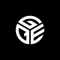 gqe-Brief-Logo-Design auf schwarzem Hintergrund. gqe kreatives Initialen-Buchstaben-Logo-Konzept. gqe Briefgestaltung. vektor