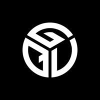 gqv-Buchstaben-Logo-Design auf schwarzem Hintergrund. gqv kreatives Initialen-Buchstaben-Logo-Konzept. gqv Briefgestaltung. vektor