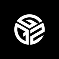 gqz brev logotyp design på svart bakgrund. gqz kreativa initialer brev logotyp koncept. gqz bokstavsdesign. vektor