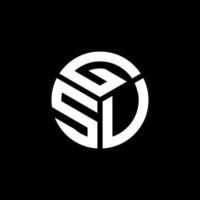 gsv-Buchstaben-Logo-Design auf schwarzem Hintergrund. gsv kreative Initialen schreiben Logo-Konzept. gsv Briefgestaltung. vektor