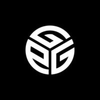 gpg brev logotyp design på svart bakgrund. gpg kreativa initialer brev logotyp koncept. gpg-bokstavsdesign. vektor