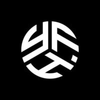 yfh-Buchstaben-Logo-Design auf schwarzem Hintergrund. yfh kreative Initialen schreiben Logo-Konzept. yfh Briefgestaltung. vektor