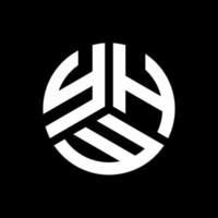 YHW-Brief-Logo-Design auf schwarzem Hintergrund. yhw creative initials letter logo-konzept. yhw briefgestaltung. vektor