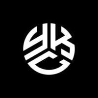 ykc-Buchstaben-Logo-Design auf schwarzem Hintergrund. ykc kreative Initialen schreiben Logo-Konzept. ykc-Briefgestaltung. vektor