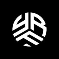 yrf-Buchstaben-Logo-Design auf schwarzem Hintergrund. yrf kreative Initialen schreiben Logo-Konzept. yrf Briefgestaltung. vektor