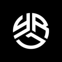 Yrl-Brief-Logo-Design auf schwarzem Hintergrund. yrl kreative Initialen schreiben Logo-Konzept. Yrl-Briefgestaltung. vektor