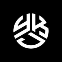 Ykj-Buchstaben-Logo-Design auf schwarzem Hintergrund. ykj kreative Initialen schreiben Logo-Konzept. ykj Briefgestaltung. vektor