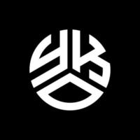 Yko-Brief-Logo-Design auf schwarzem Hintergrund. yko kreative Initialen schreiben Logo-Konzept. Yko-Buchstaben-Design. vektor