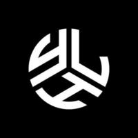 ylh-Buchstaben-Logo-Design auf schwarzem Hintergrund. ylh kreative Initialen schreiben Logo-Konzept. ylh Briefgestaltung. vektor
