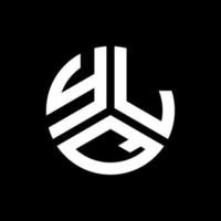 ylq-Buchstaben-Logo-Design auf schwarzem Hintergrund. ylq kreative Initialen schreiben Logo-Konzept. ylq Briefgestaltung. vektor