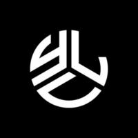 ylv-Buchstaben-Logo-Design auf schwarzem Hintergrund. ylv kreative Initialen schreiben Logo-Konzept. ylv Briefdesign. vektor