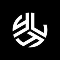 YL-Brief-Logo-Design auf schwarzem Hintergrund. yly kreative Initialen schreiben Logo-Konzept. ly Briefgestaltung. vektor