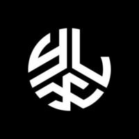 ylx-Buchstaben-Logo-Design auf schwarzem Hintergrund. ylx kreative Initialen schreiben Logo-Konzept. ylx-Buchstaben-Design. vektor