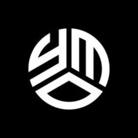 YMO-Brief-Logo-Design auf schwarzem Hintergrund. ymo kreative Initialen schreiben Logo-Konzept. ymo Briefdesign. vektor