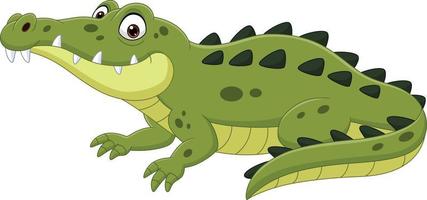 Cartoon-Krokodil isoliert auf weißem Hintergrund vektor