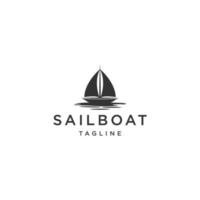 Segelboot-Logo-Icon-Design-Vorlage vektor