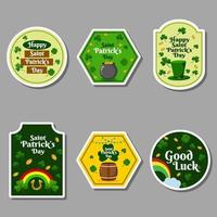 st. Patrick's Day Shamrock-Label vektor