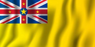 niue realistiska viftande flagga vektorillustration. nationellt land bakgrundssymbol. självständighetsdag vektor