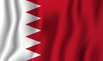 bahrain realistische wehende flaggenvektorillustration. Hintergrundsymbol des nationalen Landes. Tag der Unabhängigkeit vektor