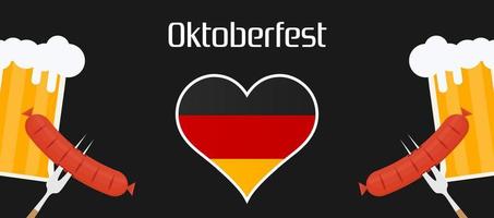 oktoberfest 2018 semester öl illustration bakgrund. bayerska München dekoration händelse festlig tyska isolerade vit. glas karneval inbjudan vektor part mall. höst fest affisch banner