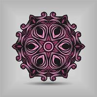 Premium-Mandala-Kunst-Vektordesign mit einer schönen Mischung aus freien Vektorfarben vektor