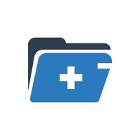 patientjournal ikon, medicinsk historia ikon vektor