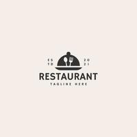 restaurang ikon tecken symbol hipster vintage logotyp design vektor