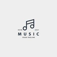 Musik-Symbol-Zeichen-Symbol-Hipster-Vintage-Logo-Design vektor