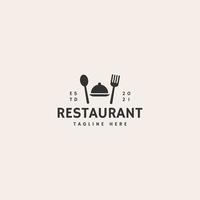 restaurang ikon tecken symbol hipster vintage logotyp design vektor