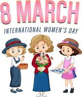 Plakatdesign zum Internationalen Frauentag vektor