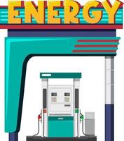 bensinstation koncept med pump vektor
