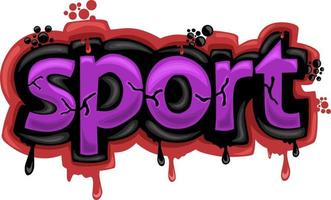 buntes Sportschrift-Graffiti-Design vektor