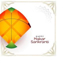 makar sankranti traditionell indisk festivalbakgrundsdesign vektor