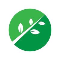 grünes abstraktes zweiseitiges Blatt-Logo-Design, Vektorgrafik-Symbol-Icon-Illustration kreative Idee vektor