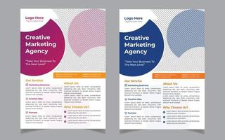 modernes Business-Flyer-Vorlagendesign der kreativen Marketingagentur vektor