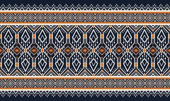 geometrisches ethnisches orientalisches Ikat-Muster traditionelles Design für Hintergrund, Teppich, Tapete, Kleidung, Verpackung, Batik, Stoff, Vektorillustration. Stickereiart. vektor