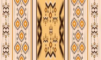 geometrisches ethnisches orientalisches Ikat-Muster traditionelles Design für Hintergrund, Teppich, Tapete, Kleidung, Verpackung, Batik, Stoff, Vektorillustration. Stickereiart. vektor