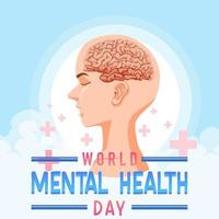 affischdesign för världsdagen för mental hälsa vektor