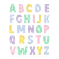 dekorative niedliche schrift und alphabet vektor