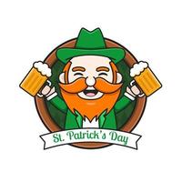 Saint Patrick's day med söt troll vektor