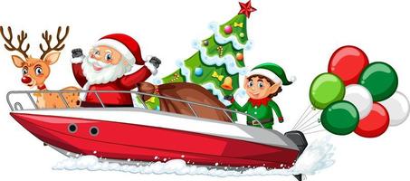leverans julklapp på speedbåt vektor