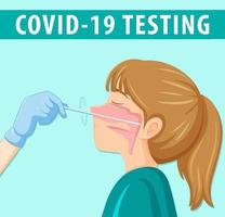 Covid-19-Test mit Antigen-Testkit vektor