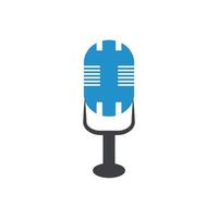Mikrofon Symbol Design Symbol Vektor Hintergrund