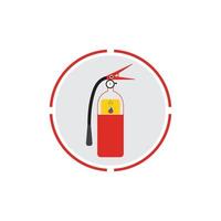 Feuerlöscher-Symbol, Schutzausrüstung, Notzeichen, Sicherheitssymbol vektor