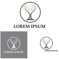 natur träd och horn logotyp koncept designmall vektor