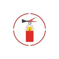 Feuerlöscher-Symbol, Schutzausrüstung, Notzeichen, Sicherheitssymbol vektor