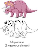 dinosaurieskiss av triceratops vektor