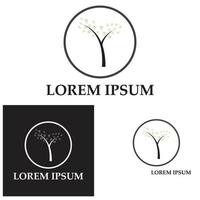 natur träd och horn logotyp koncept designmall vektor