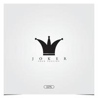 Joker Clown Logo Design Logo Premium elegante Vorlage Vektor eps 10